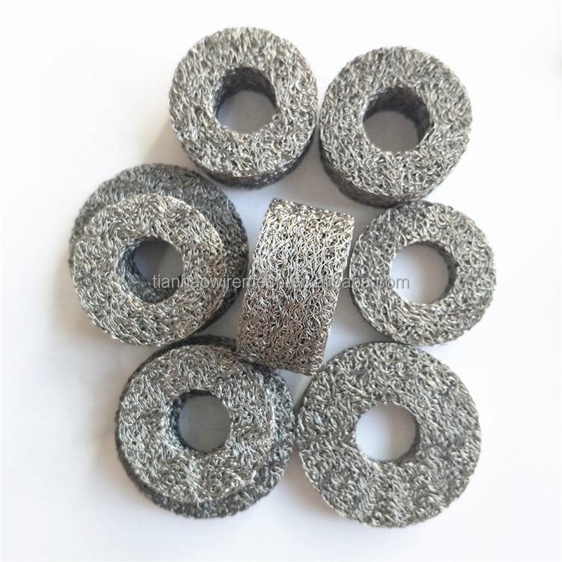 SS304 SS316 14 10 mm Snow Foam Lance Compressed Knitted Mesh Filter for Shock Absorption and Filter