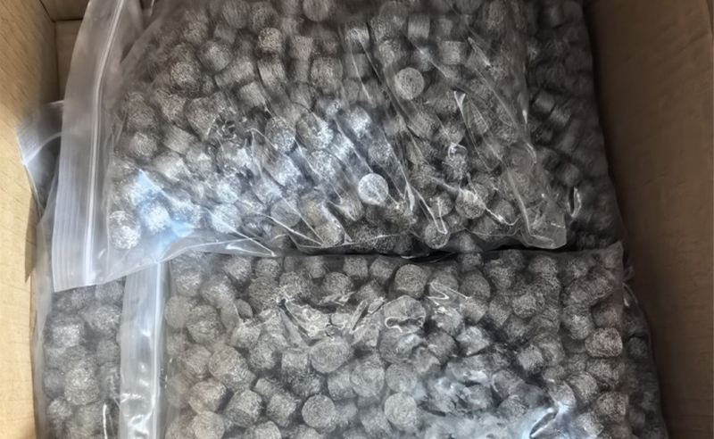 SS304 SS316 14 10 mm Snow Foam Lance Compressed Knitted Mesh Filter for Shock Absorption and Filter