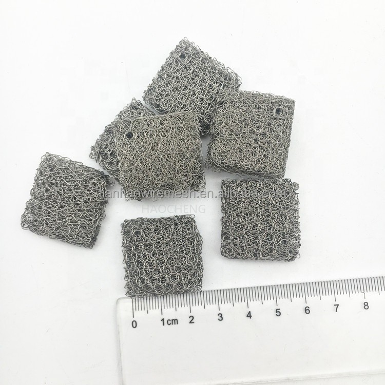 SS304 SS316 14 10 mm Snow Foam Lance Compressed Knitted Mesh Filter for Shock Absorption and Filter