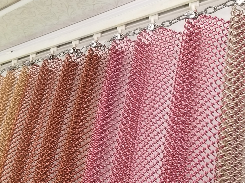 Gold Metal Aluminum Alloy Decorative Wire Mesh Curtain