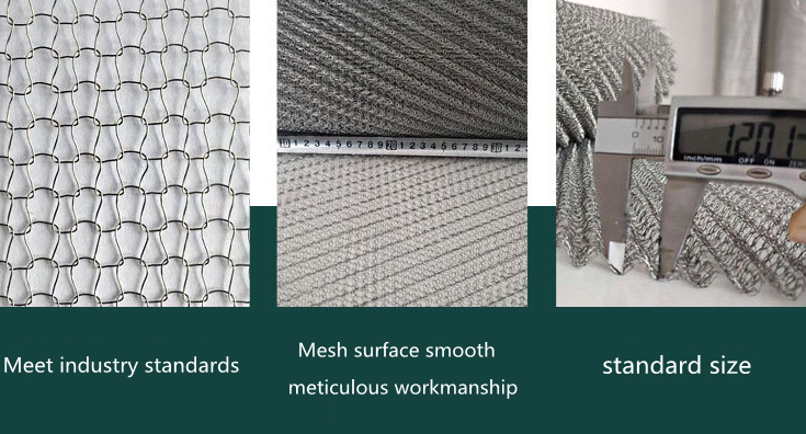 304 316 Stainless Steel Gas Liquid Filter Compressed Knitted Wire Mesh