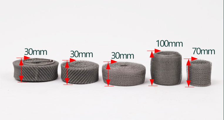 304 316 Stainless Steel Gas Liquid Filter Compressed Knitted Wire Mesh