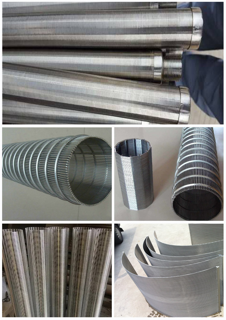 SS304 316L Wedge Wire Screen/Johnsons Screen Filter Pipe/Well Water Filter Screen