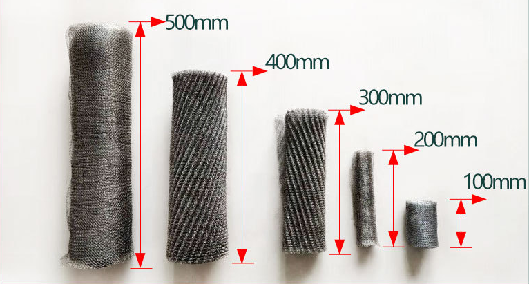 304 316 Stainless Steel Gas Liquid Filter Compressed Knitted Wire Mesh