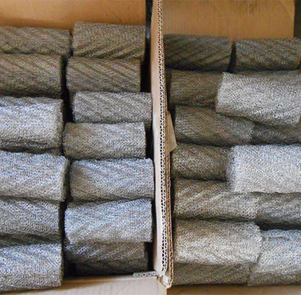 304 316 Stainless Steel Gas Liquid Filter Compressed Knitted Wire Mesh