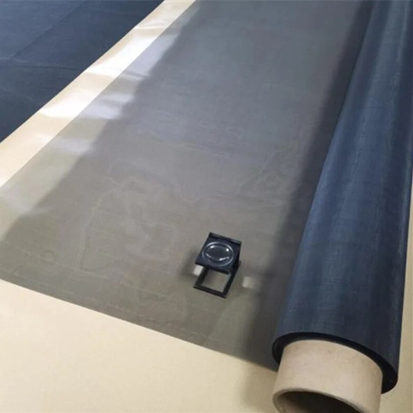 Black and White Titanium Woven Wire Mesh / Titanium Wire Cloth / 100 Mesh Pure Titanium Mesh