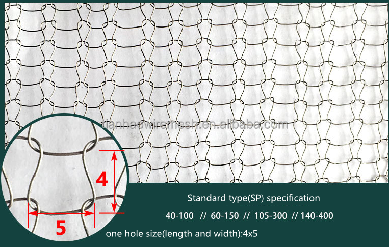 304 316 Stainless Steel Gas Liquid Filter Compressed Knitted Wire Mesh
