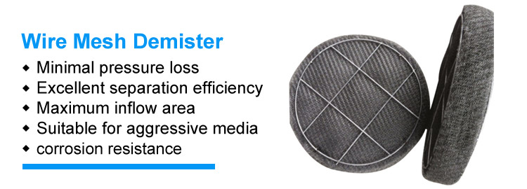304 316 Stainless Steel Nickel Knitted Wire Mesh Demister Mist Eliminator Oil Gas Liquid Separator / Mist Eliminator