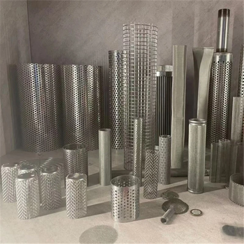 Custom Diameter Ss 304 Titanium Perforated Wire Mesh Metal Cylinder Filter Tube