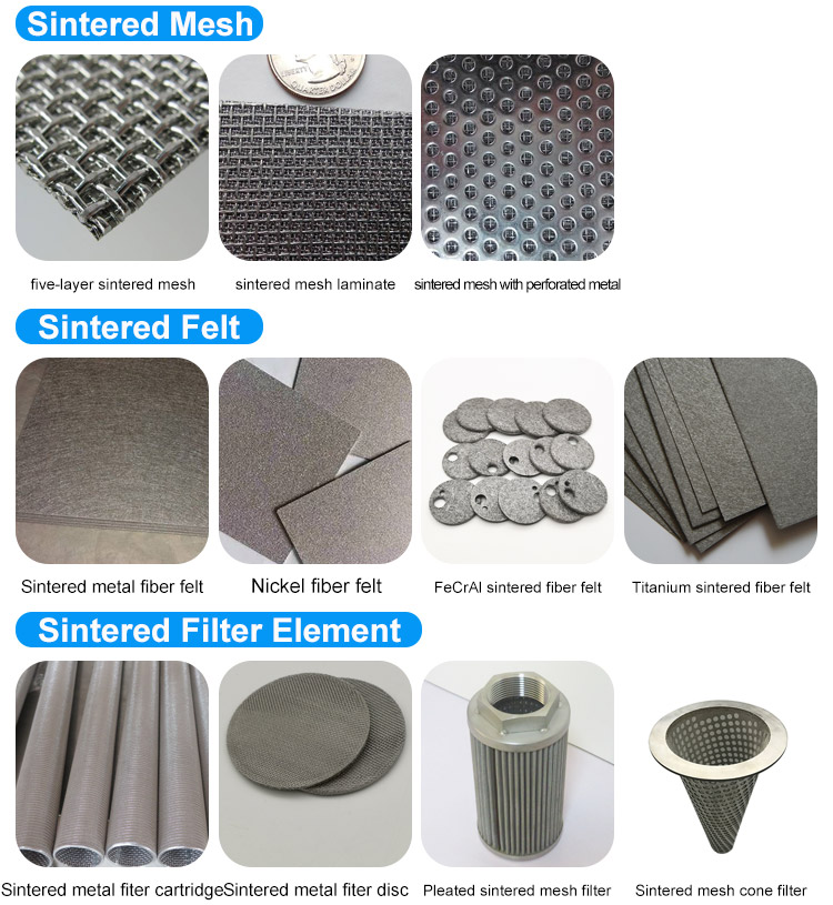 Thickness 0.1mm 0.3mm 0.5mm High Temperature Resistant Filter Material Nickel Felt/Sintered Nickel Felt/Nickel Fiber Felt