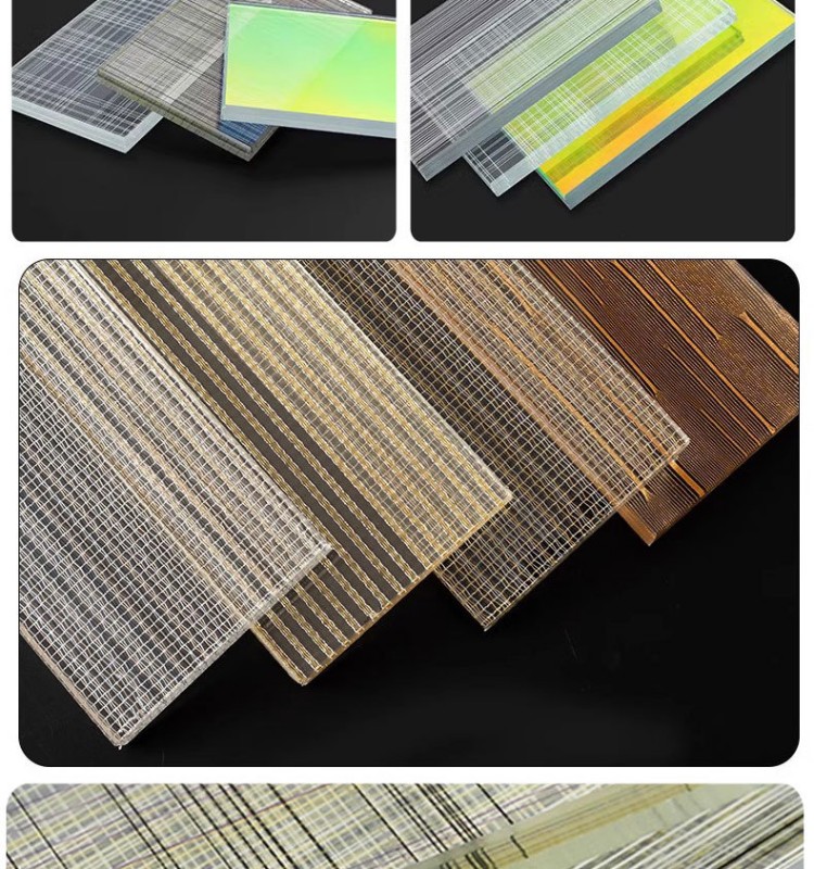 Wholesale 5-12mm Wired Glass with Custom Designs and Samples Provided, Striped Silk Art Glass for Partitions and Feature Walls.