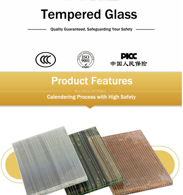 Wholesale 5-12mm Wired Glass with Custom Designs and Samples Provided, Striped Silk Art Glass for Partitions and Feature Walls.