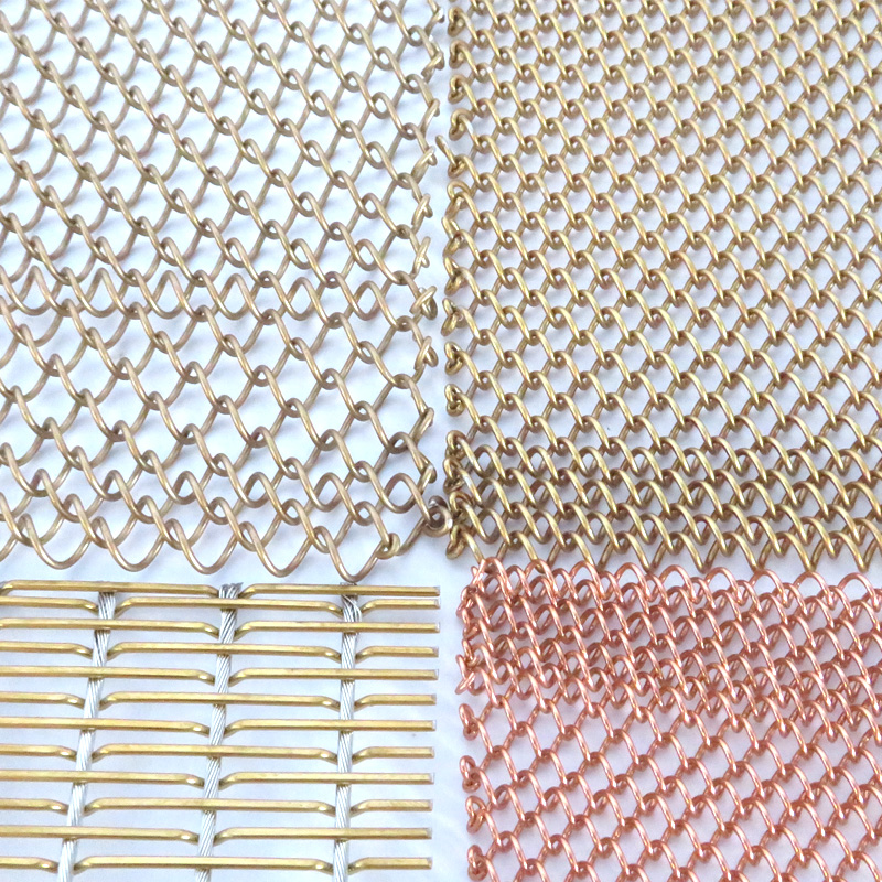 Stainless Steel Mesh Architectural Woven Wire Mesh for Cabinets Decorative Mesh