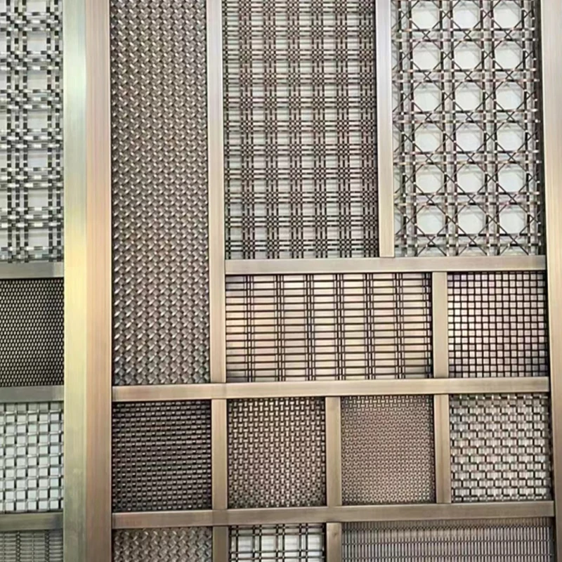 Stainless Steel Mesh Architectural Woven Wire Mesh for Cabinets Decorative Mesh