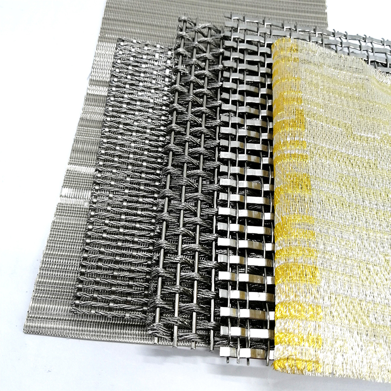 Stainless Steel Mesh Architectural Woven Wire Mesh for Cabinets Decorative Mesh