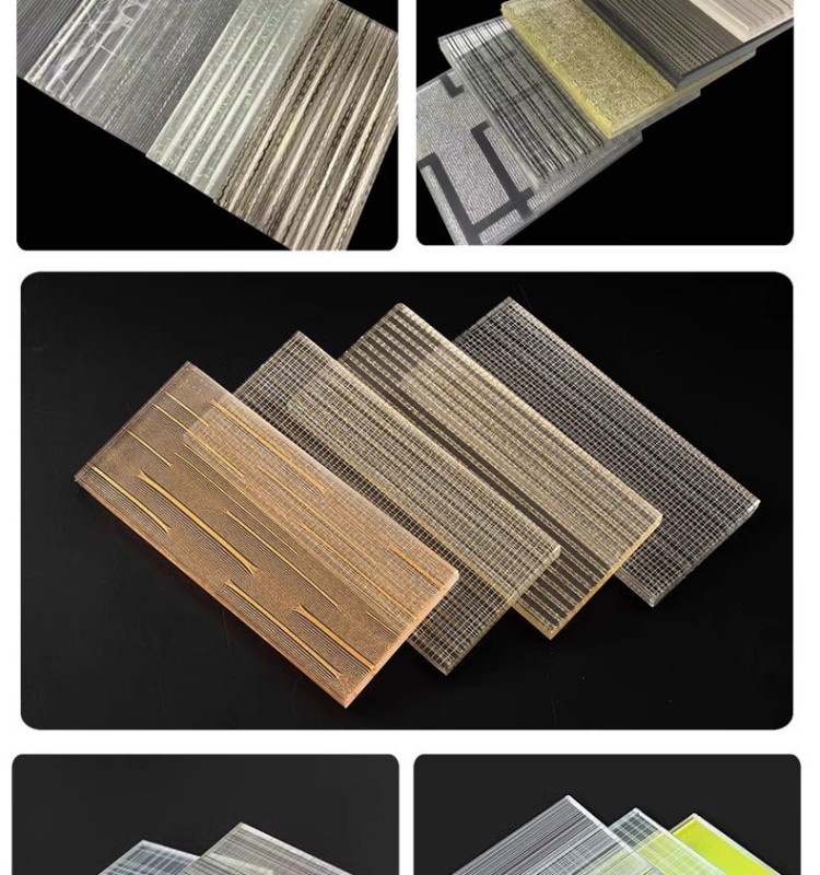 Wholesale 5-12mm Wired Glass with Custom Designs and Samples Provided, Striped Silk Art Glass for Partitions and Feature Walls.